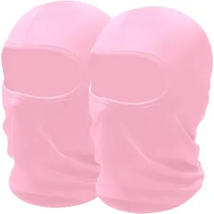 2 Pack Pink Ski Mask Sun Protection Lightweight Balaclava  Mask Men Women Football Motorcycling