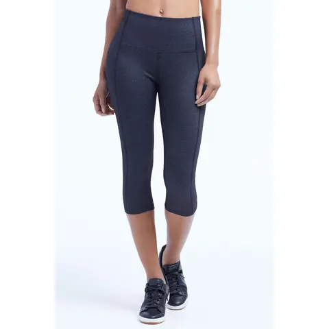 Brooke High Rise Tummy Control Capri Fit Mesh Polyester Spandex Womenswear Bottom
