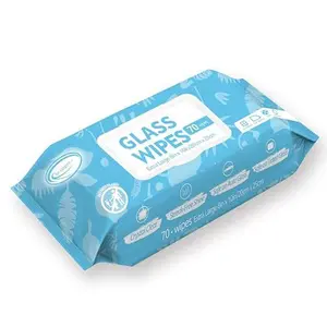 Air Jungles Glass and Window Cleaner Wipes 70 Count, Extra Large 8" x 10" Size Glass Cleaning Wipes for Car Windshield, Headlight, Mirror, Household