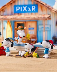 MINISO Snoopy Travel Buddy Series Blind Box | Peanuts Mystery Figure Set | Kawaii Desk Decor & Collector Toy | Summer Vacation Gift for Kids & Adults