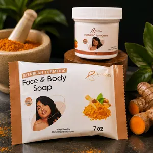 Byenblan Turmeric Duo – 7 oz Face & Body Soap And Face Cream 2 oz