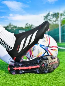 Men Women High-End Seamless Football Shoes, Anti-Slip Durable Outdoor Lawn Soccer Shoes, Super Grip Support, Fashionable Design
