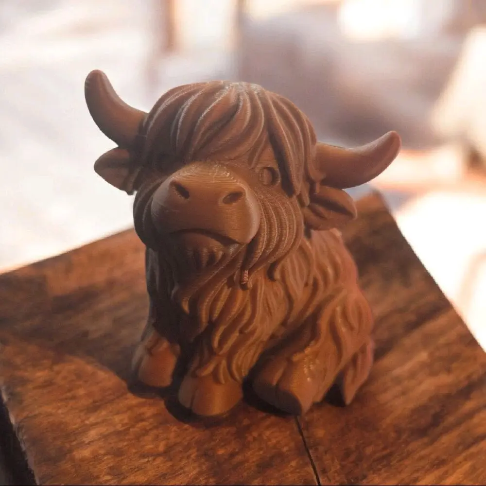 3D printed highland cow