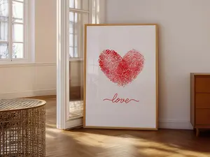 [SALE UP TO 40%] [Unframed] Valentine's Day Red Love Quote Poster - Trendy Romantic Preppy Digital Print