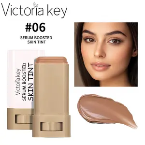 Victoria Key Moisturizer Contouring Rotating Foundation Stick #01 Natural Fit Nude Makeup Brightens Skin Color Solid Essence Hydrating Concealer