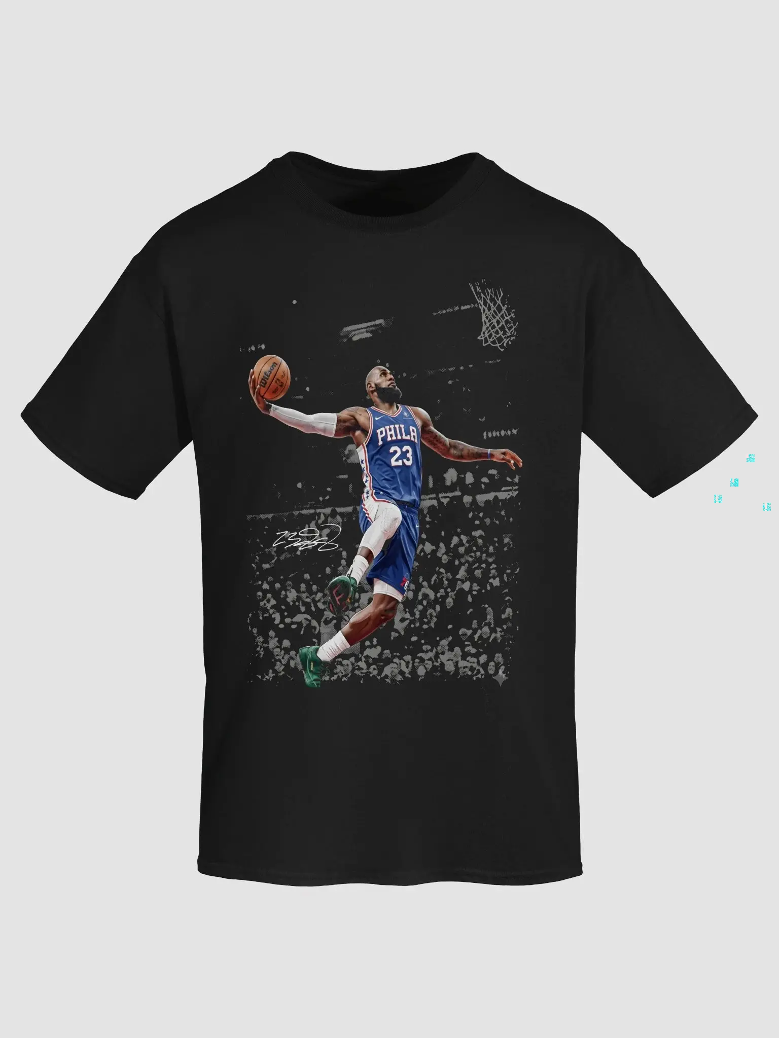 LeBron Sixers Dunk Signature Shirt, 90s Basketball Graphic Shirt , Basketball Graphic T-Shirt, Game Day Shirt