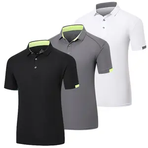 3Pack Men's Breathable Golf Polo Shirt Workout Polo Shirts Short Sleeve Sports Gym Tee Top Quick-Dry Polo Shirt