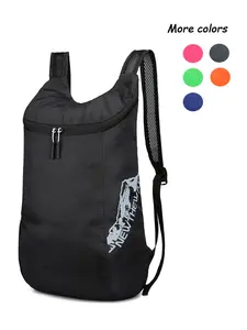 Practical lightweight casual style folding backpack, stylish, large capacity, travel backpacks, Stylish casual daypack, breathable mesh shoulder strap design, double zipper decoration, suitable for short distance travel and mountain climbing