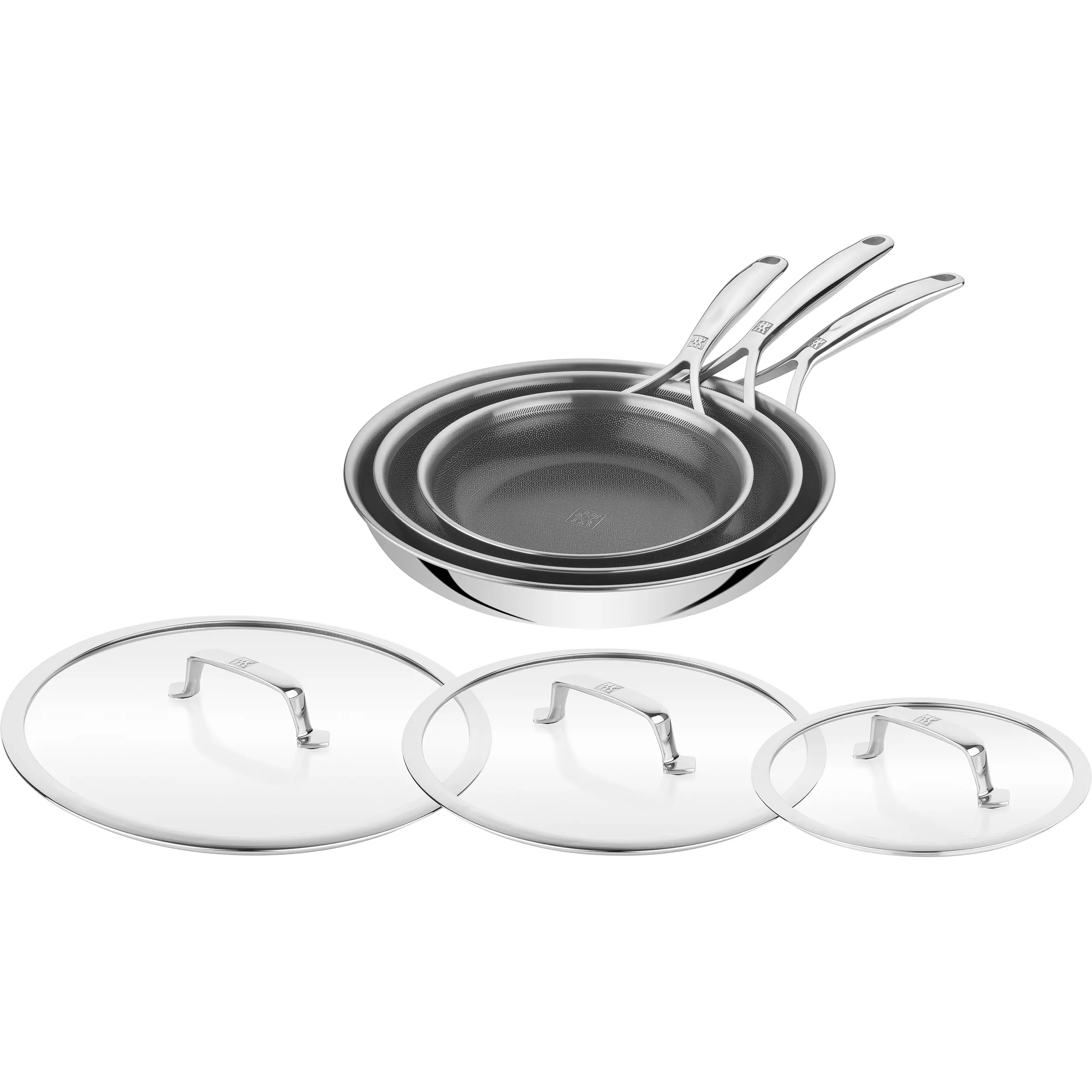 ZWILLING Peak 6-pc Stainless Steel Ceramic Nonstick Dual Performance Fry Pan Set