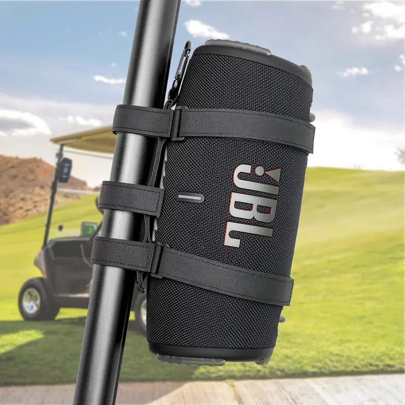 Big Portable Speaker Mount for Large Speakers with 12''-20'' Circumference, Adjustable Strap Accessory Holder Fits UTV Golf Cart or Boat Railing/Cross bar/Frame
