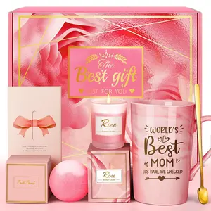 Summer Spring Gift for Mom, Wife, Grandma, Sister, Friends: Unique Birthday Gifts Baskets Set for Personalized Best Mom from Daughter Son, Spa Presents for Christmas, Birthday, Valentines