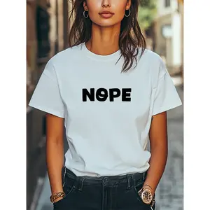 Nope Graphic Print Unisex Women Men T-Shirt Trendy Tee Casual Tee