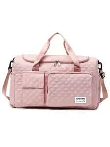 Fashionable and popular diamond shaped large capacity travel bag, lightweight, solid color, adjustable shoulder strap, crossbody bag, dry and wet separation, suitable for short distance business trips and vacations.