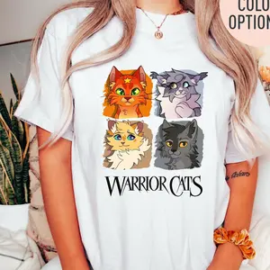 Warrior Cats Four Cats Graphic Tee, Cat Youth Shirt, Cat Mom Unisex T-Shirt, Perfect Gift For Men, Women, And Kids