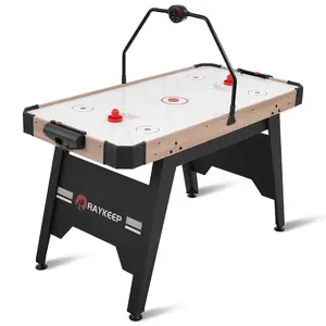 54" Air-Powered Hockey Table – Indoor Arcade Game Set with LED Scoring, 2 Pucks & 2 Pushers, Corner Protectors & Adjustable Legs, Easy Assembly for Family Game Night