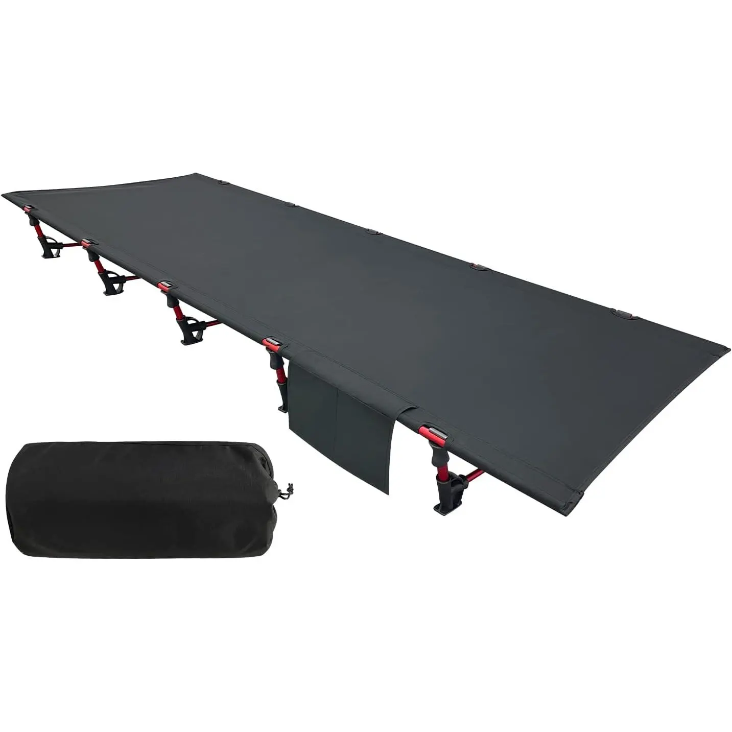 Ultralight Backpacking Camping Cot Bed, Portable Hiking Travel Black