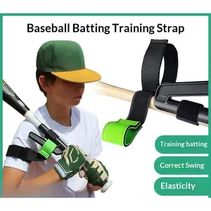 Batting Swing Aid, Baseball & Softball Swing Trainer Straps, Hitting Training Auxiliary Hand Straps