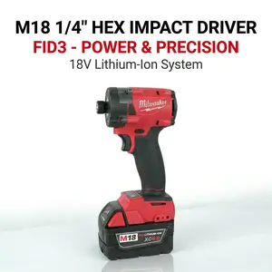 Milwaukee M18 FID3 1/4 Inch Impact Driver For Deck Screws drill tool