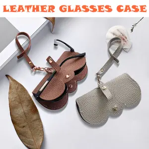 1 Count Soft Leather Sunglasses Bag, Fits Most Glasses