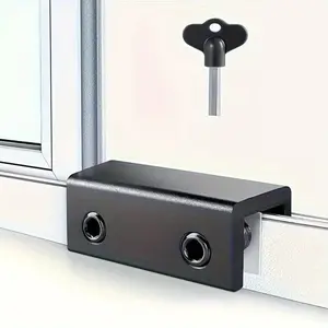 Adjustable Aluminum Window Limiter, Suitable for Vertical & Horizontal Windows, No-Drill Installation, Durable Design