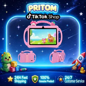 [GiftedInLove]PRITOM Kids Tablet 7 inch Android 13 IPS HD Screen with Protective Case Parental Control Dual Cameras Pre Installed Educational Apps Ideal for Boys Girls Pink Blue