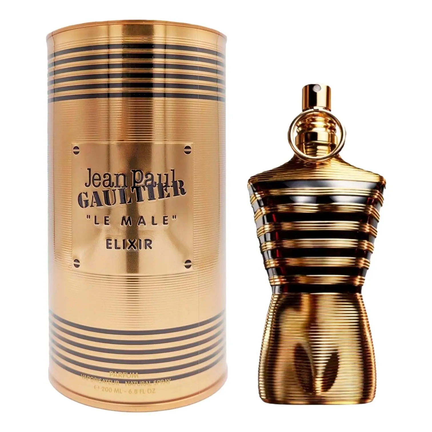 Jean Paul Gaultier Le Male Elixir by JPG Men's 6.8 oz Parfum Spray - Intense Perfume with Honey, Lavender, Vanilla, Long-Lasting Scent, Original Formula