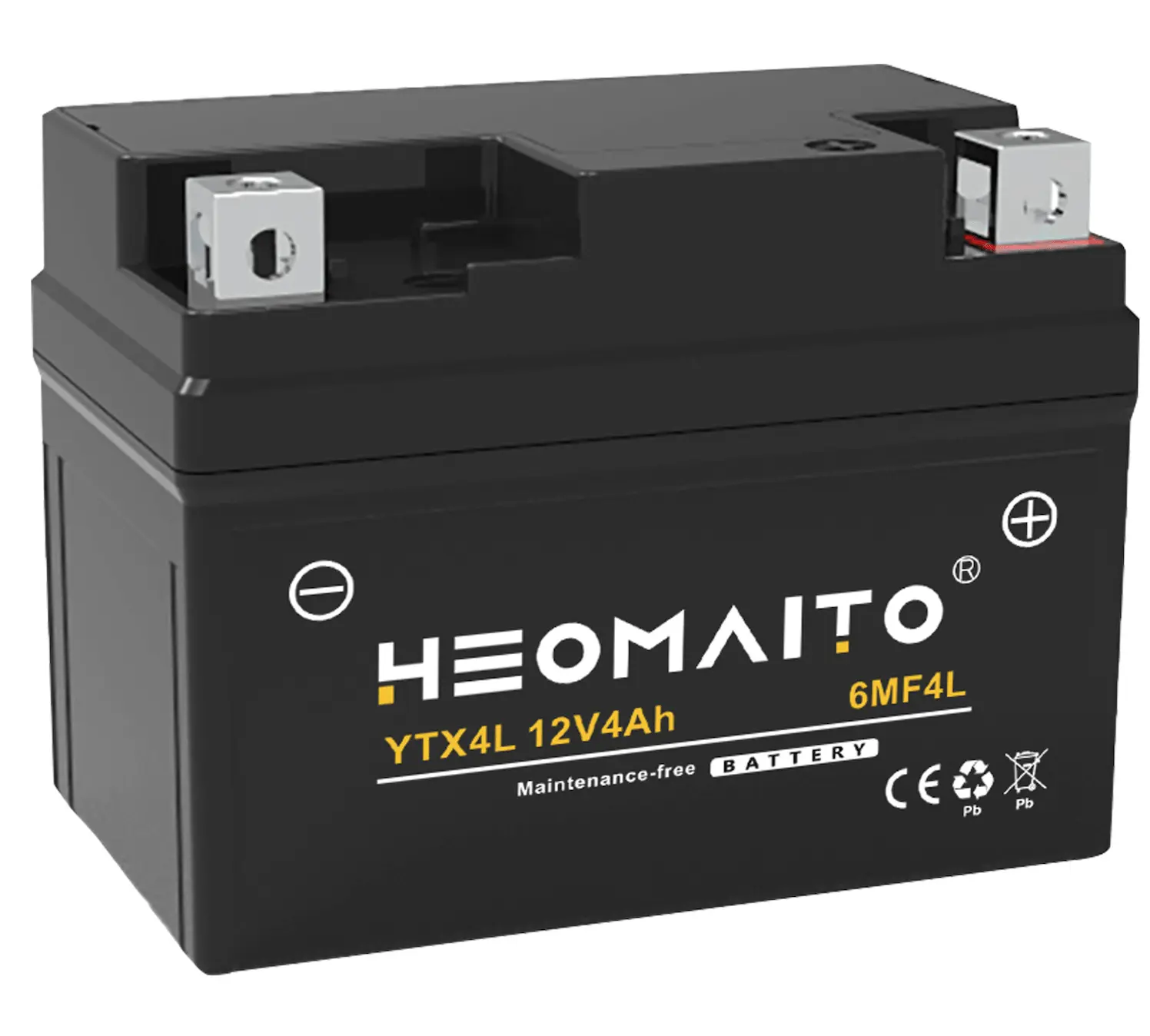 12V AGM Powersports Battery - Maintenance Free Starter for Motorcycle, ATV, Scooter (YTX & YTZ Series)