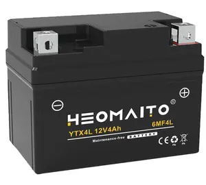 12V AGM Powersports Battery - Maintenance Free Starter for Motorcycle, ATV, Scooter (YTX & YTZ Series)