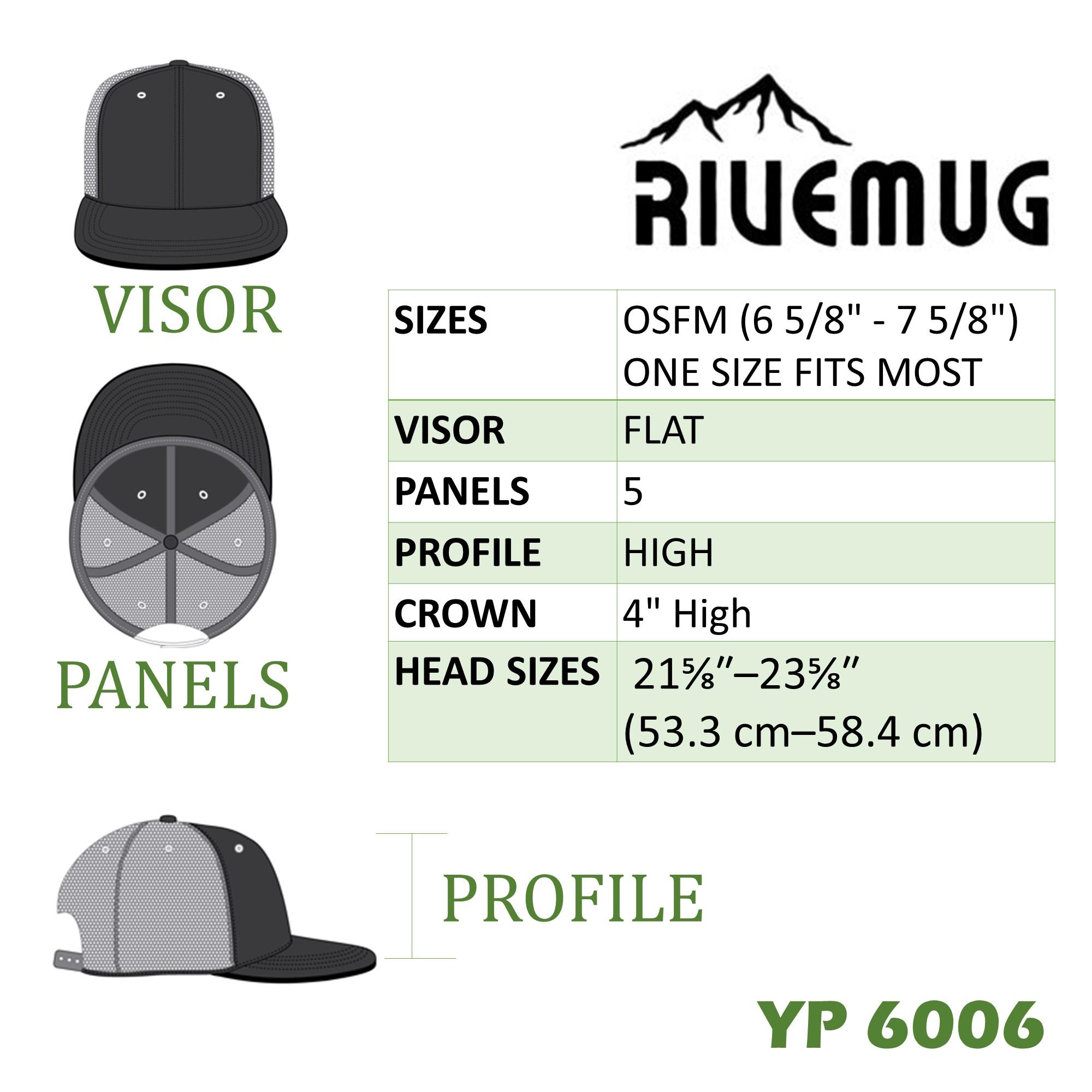 RIVEMUG NG Support Blue Collar Flat Bill Trucker Hat High Crown Adjustable Cap blue collar