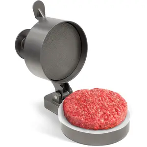 Burger Press Patty Maker – Adjustable Thickness (1/4 lb to 3/4 lb) with Ejector – Non-Stick, for Burgers, Crab Cakes & Sausage – Includes Patty Paper