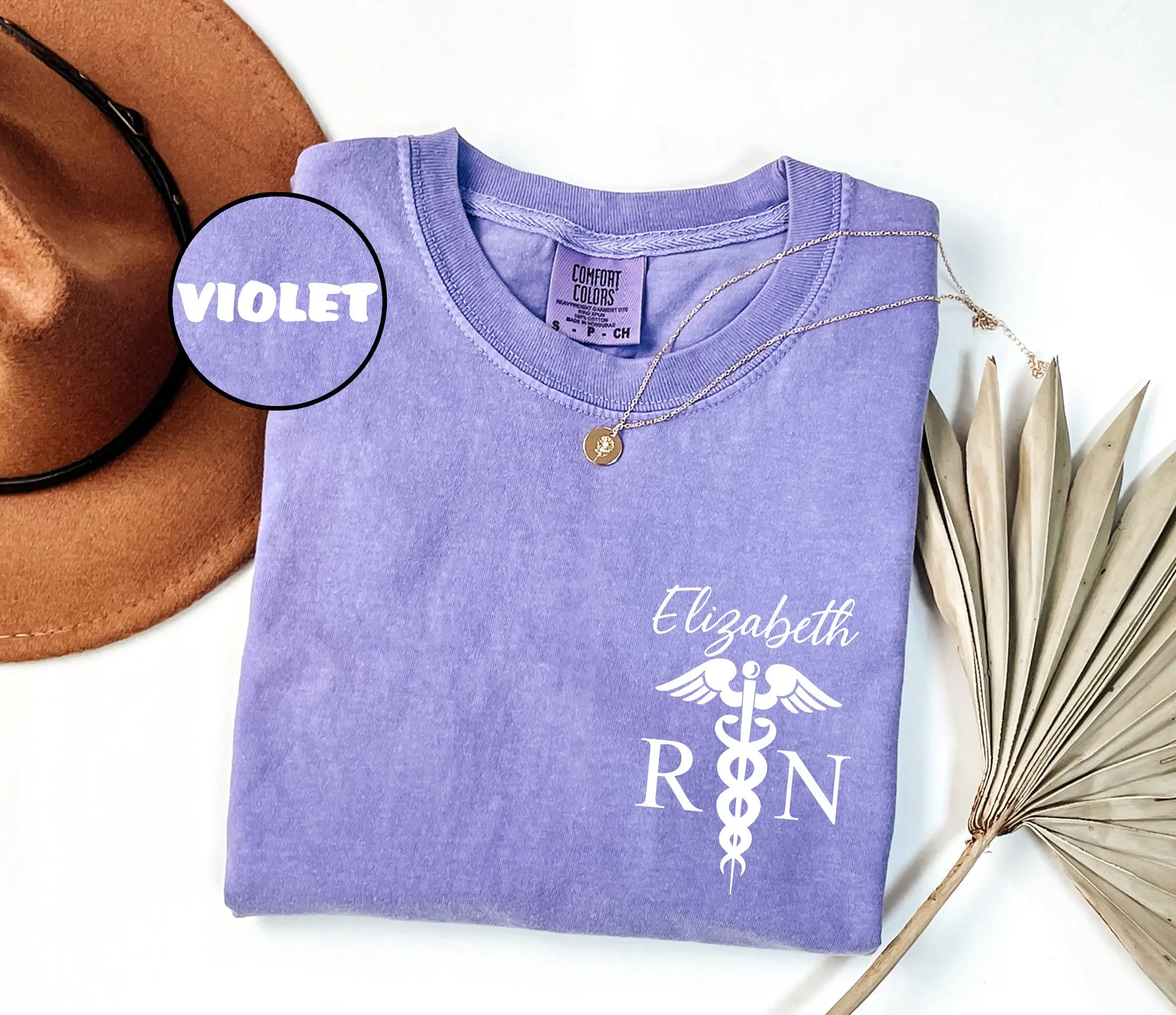 Personalized Registered Nurse Comfort Colors T-shirt, Custom Nurse Pocket Shirt, RN Appreciation Outfit, Nursing School Tee, Gift For Nurse