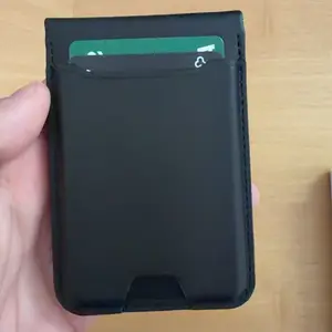 Magnetic Wallet   with Money Clip, Strongest Magnetic Wallet for iPhone 17/16/15/14/13/12 Series, Adjustable Stand, ID Window, 5 Card Holder, Vegan Leather, Not for 13/12 Mini, Black Carbon Fiber Covers Protection  Spring Electronic Gadgets