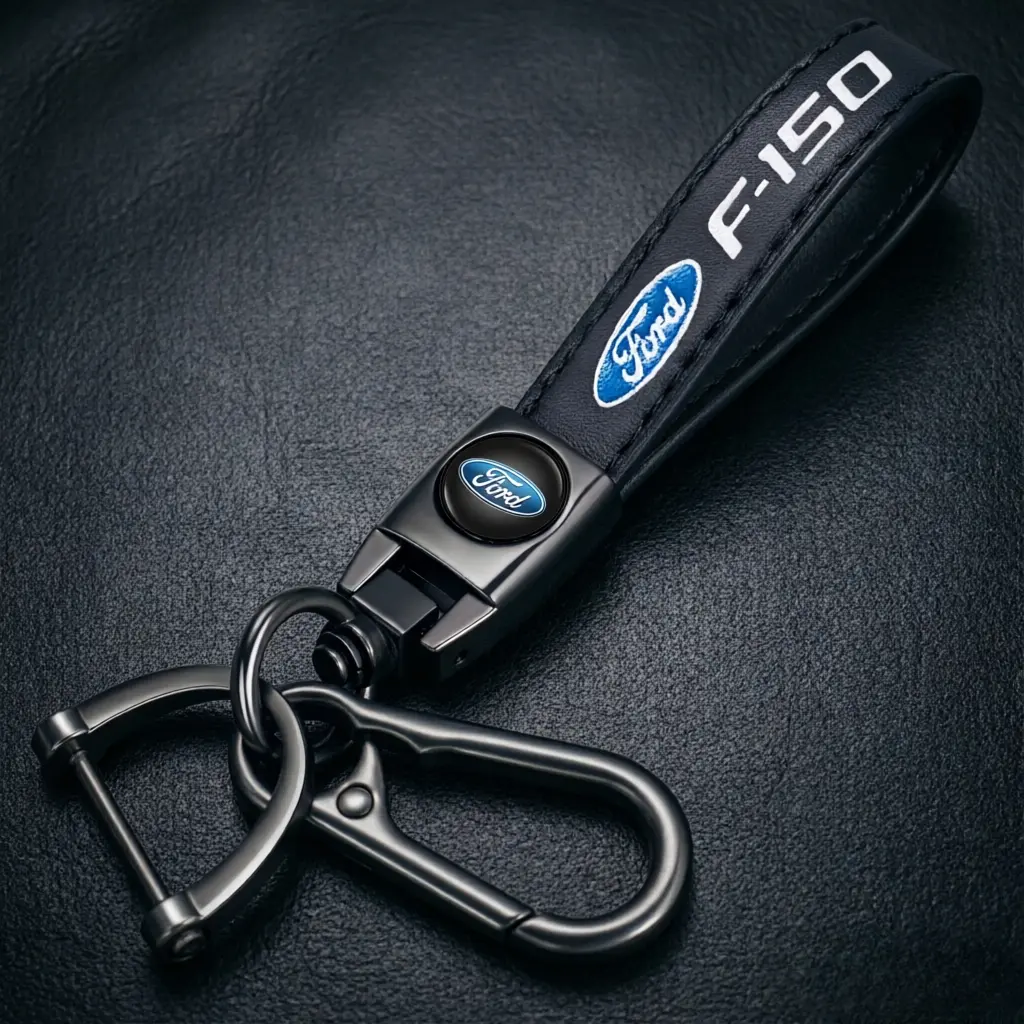 Custom Personalized Metal Keychain set Compatible with Ford Mustang F-150 Bronco, Premium Durable Car Key Ring Holder Auto Accessories Gift