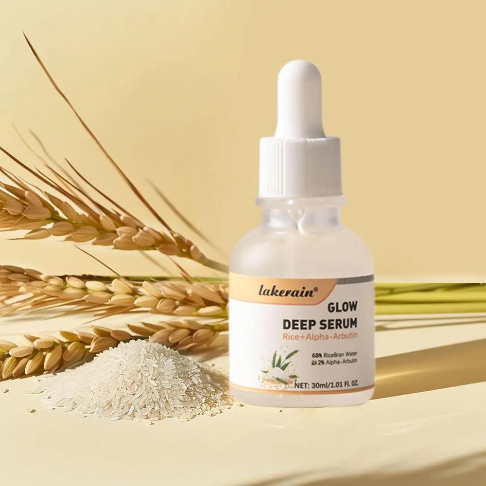 Rice Extract Deep Serum with Alpha-arbutin, 2 Counts/set Moisturizing Serum, Hydrating Facial Essence, Face Lotion for Women & Men, Moisture