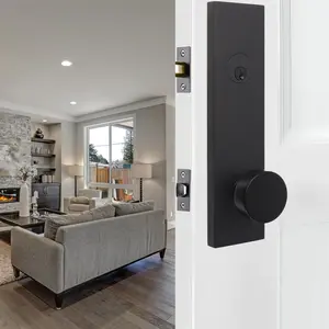 Addy Handleset with Mesa Knob - Deadbolt Keyed One Side