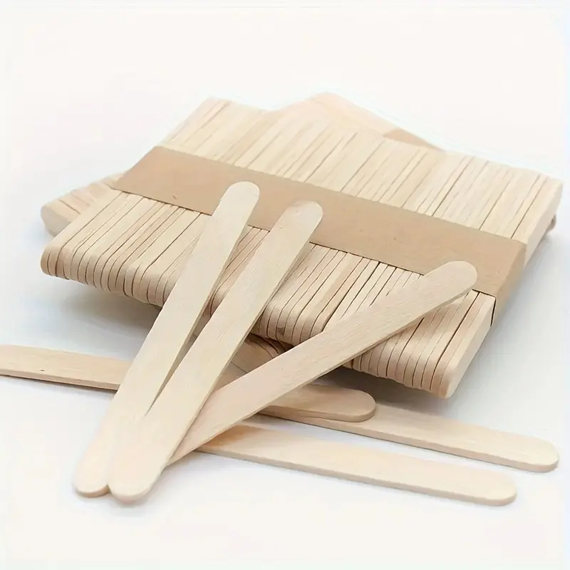Natural Wood Craft Sticks, Multi-Purpose Handcrafted Wooden Rods for DIY Projects, Home Arts & Crafts Supplies, Classroom Art Materials, Solid Wooden Slats, Sturdy Wooden Slats