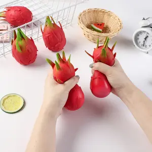 Dragon Fruit Shape Slow Rising Squishy Toy – TPR Stress Relief Sensory Fidget for Adults Anxiety ADHD, Soft Non-Sticky Calming Squeeze Toy