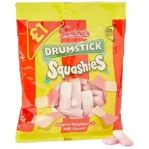 Swizzels Drumstick Squashies Original Raspberry  Milk Flavour 120g