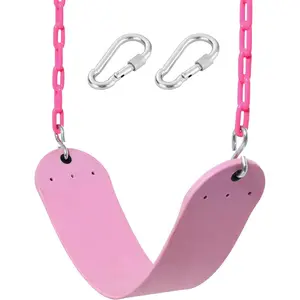 Swing Seat Heavy Duty Chain Plastic Coated Playground Swing Set Accessories Replacement Gift Box Set Birthday Gift