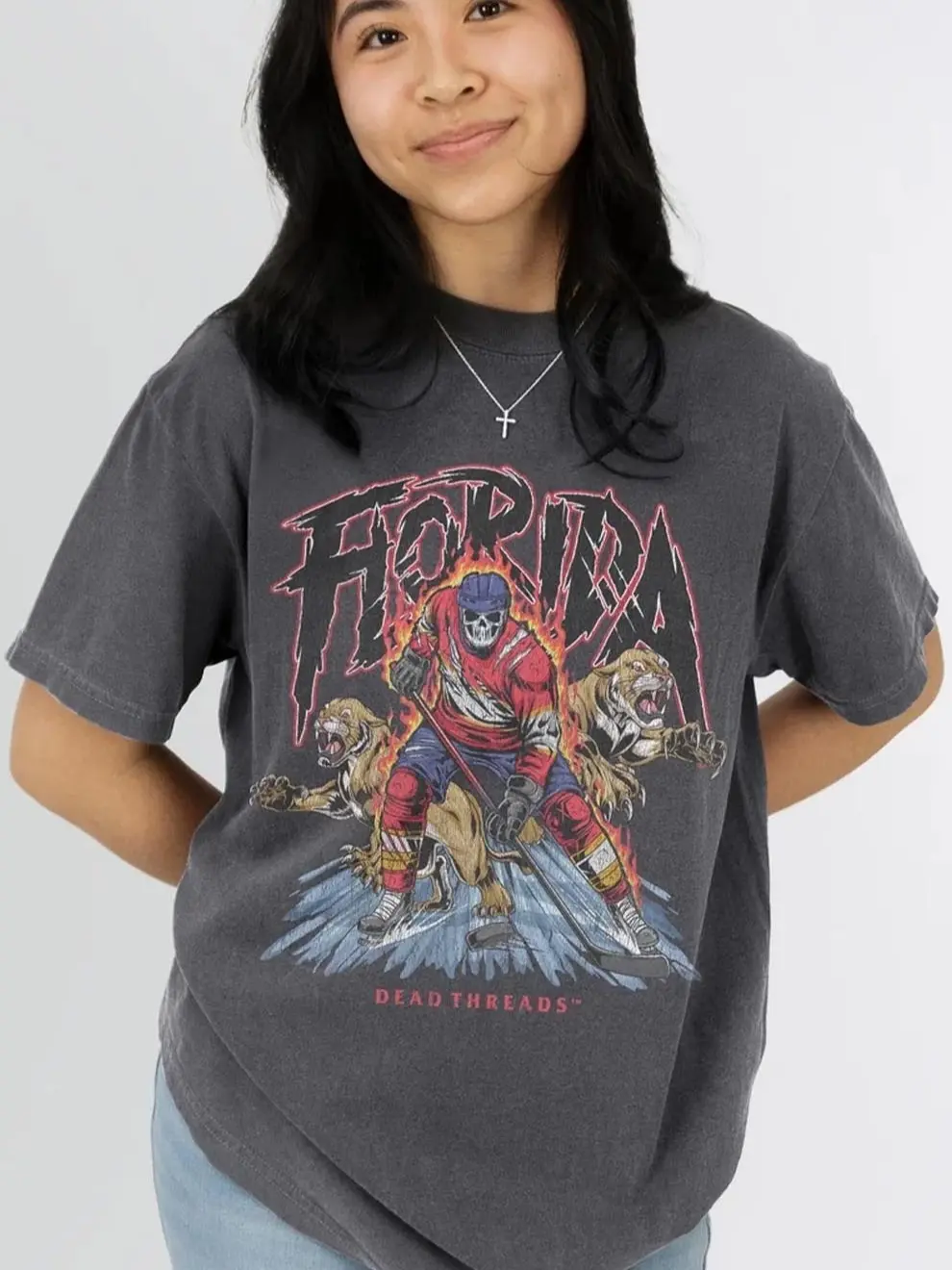 Skeleton Hockey T-shirts - DEAD THREADS ORIGINAL