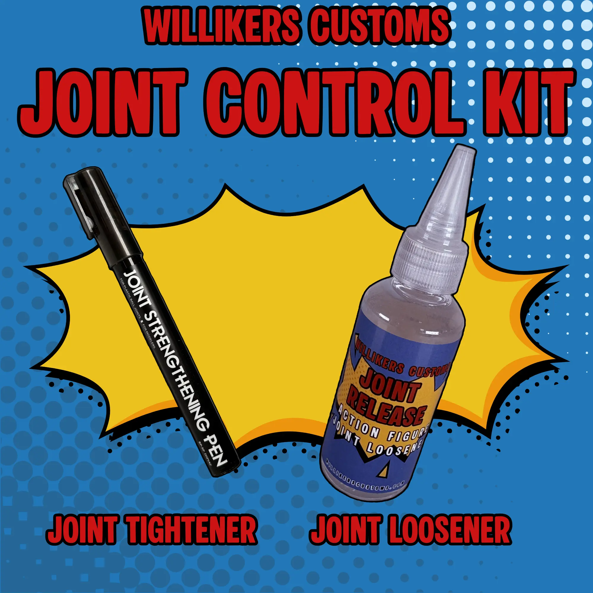 Willikers Collectible Figurine Joint Control Kit - Joint Repair Tool, Silicone Loosening Oil for Figurine Maintenance Parts
