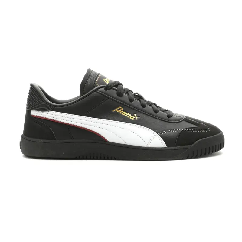 PUMA Womens Club 5V5 Script Lace Up Sneakers Shoes Casual - Black