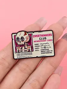 Horror Skull Enamel Brooch, Punk Vintage Zinc Alloy Badge, Clothing Backpack Accessory, Halloween Party Gift, All Seasons Wear