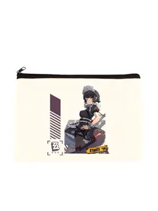 Zenless Zone Zero ZZZ Pattern Canvas Storage Bags Travel Cosmetic Bag Fun Zipper Pouch Office Supplies Pencil Case Wallet