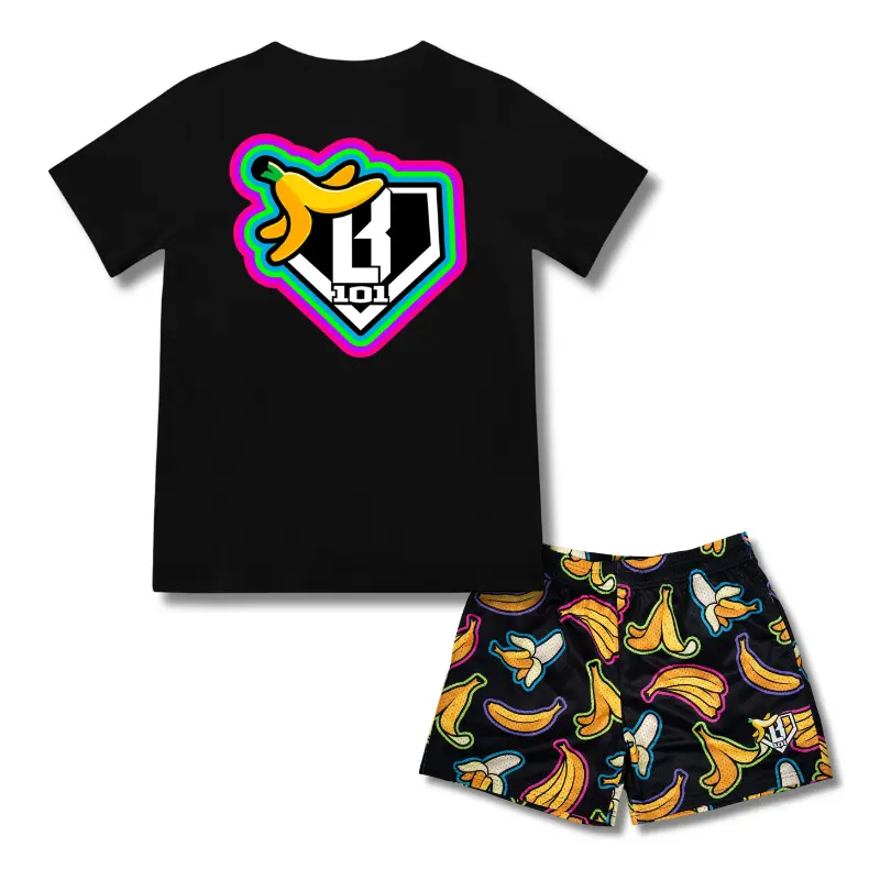 BL101 Banana Youth Shorts And Tee Set |
