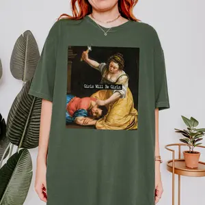 [Comfort Colors] Jael And Sisera Girls Will Be Girls Funny Feminist T-Shirts, Women Power Tee