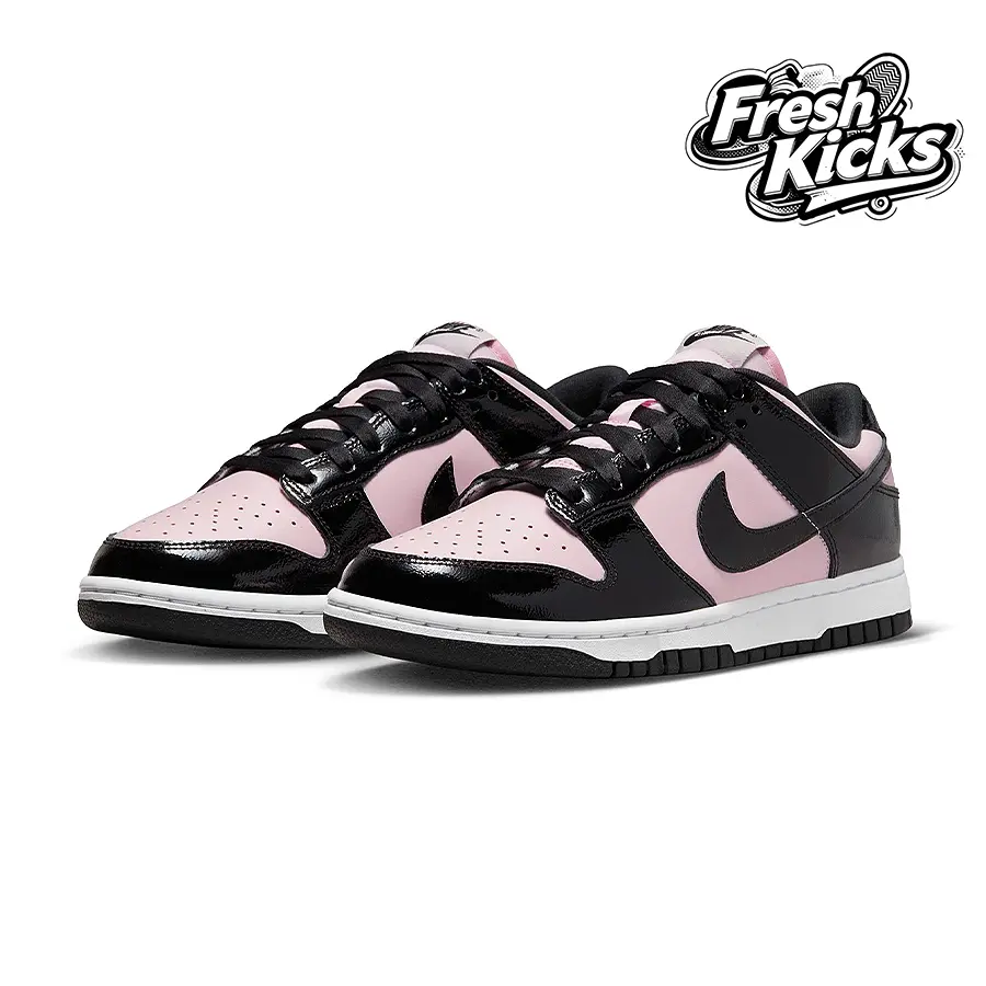 Nike Dunk LowPink Foam Black (Women's)– Women's Lifestyle Sneakers – shoes for woman -Vintagen - Running Shoes, Lightweight Shock-Absorbing Comfort, Breathable Everyday Fit, Gym Training to Street Casual Wear - back to school - DJ9955 600
