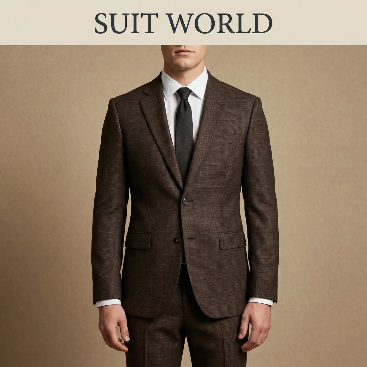 Gianco Ferro  Men's 2pc Slim Fit Plaid Suits Premium Poly-Rayon/Spandex Blend for Weddings Business Groom Events Full American Sizes Regular Short Long Formal Wear Menswear, Long Sleeve, Multi-Piece Men's Suits