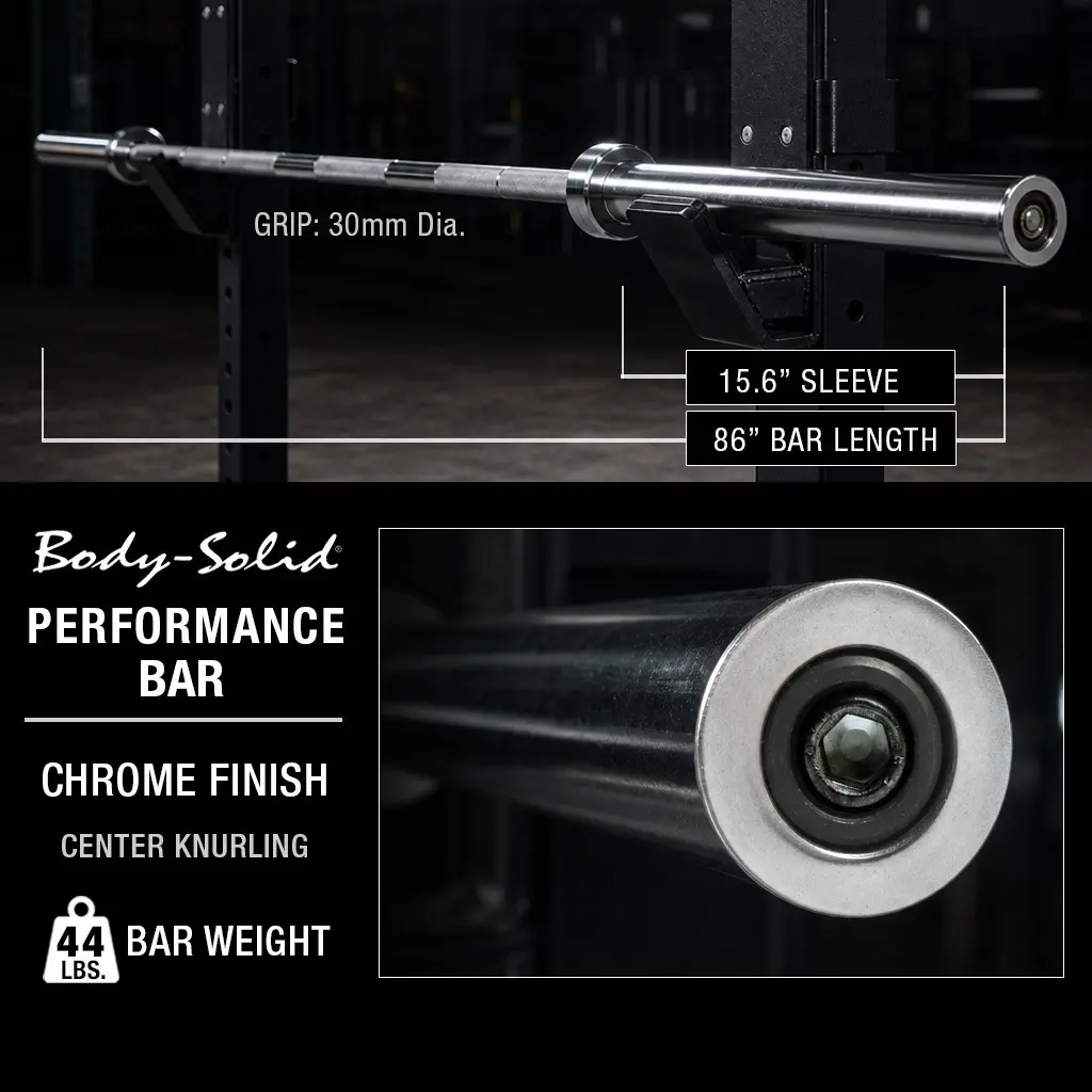 Body-Solid Performance Olympic Barbell – 7 ft. Chrome