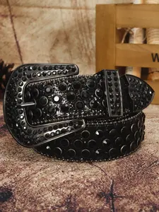 1pc Luxurious Western Cowboy Party Belt, Rhinestone Waistband, Unisex Fashion Accessory, Western Belts, Perfect for Daily Wear & Night Out